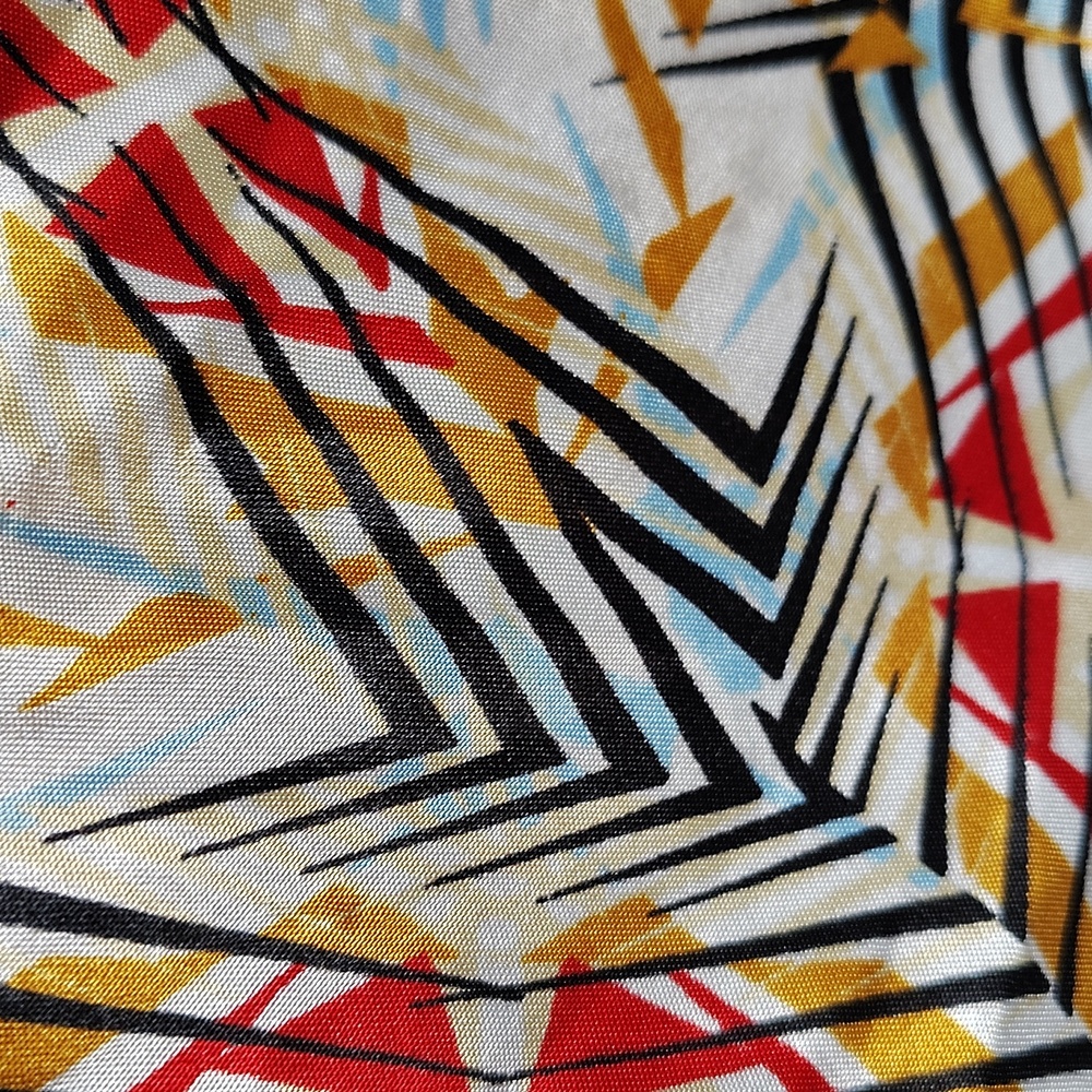 🔰 Evolve Silky 100% Polysilk Oblong Head Scarf/Wrap. Geometric Shapes.